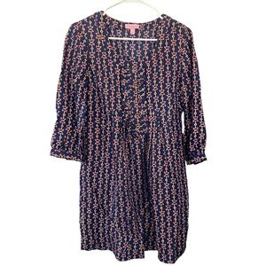 Lilly Pulitzer Women's 100% Silk Horse Bit Equestrian Dress Size 4